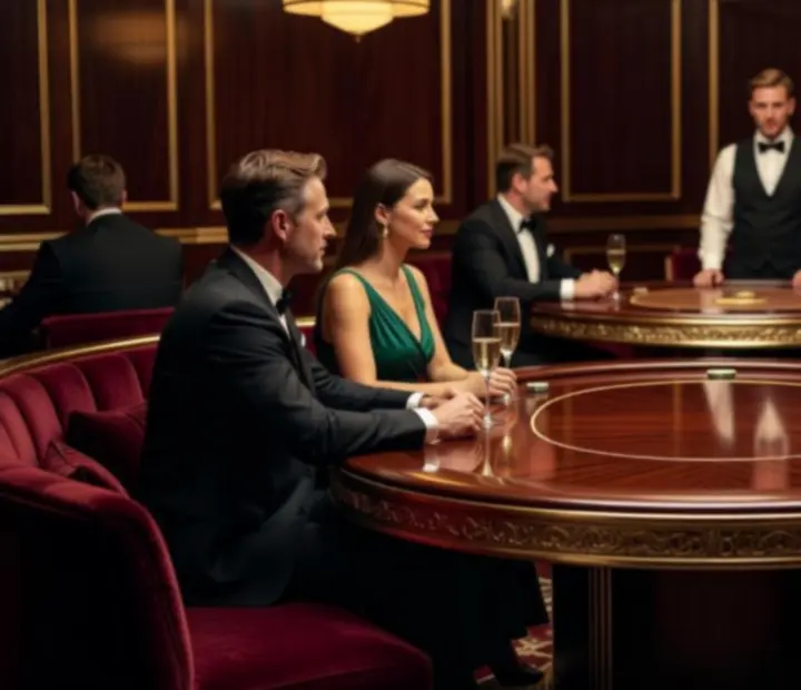 Luxury Australian card lounge with custom poker tables and soft lighting